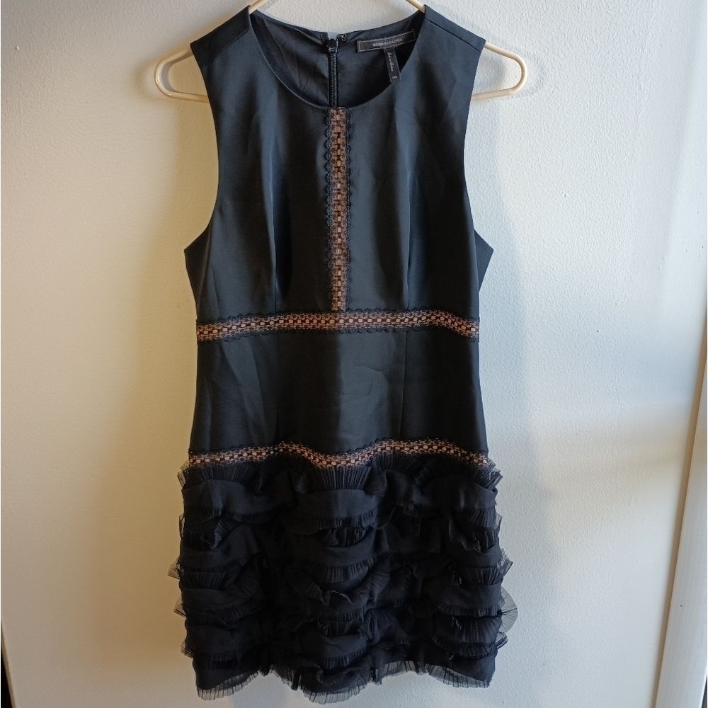 BCBG MaxAzria " Maile" Ruffle Mini Dress - Picture 4 of 11
